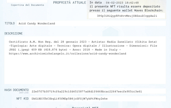 NFT dell'opera digitale